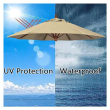 KUYBTU 10Ft/300Cm Patio Replacement Umbrella, Market Umbrella Top, Replacement Umbrella Cover for 8 Ribs Outdoor Parasol Parasol