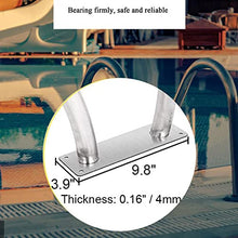 Pool Handrails 32X39 inch Pool Rail 250Lbs Load Capacity Rustproof Pool Handrail Humanized Swimming Pool Handrail with Blue Grip Cover & Screws/2Pack