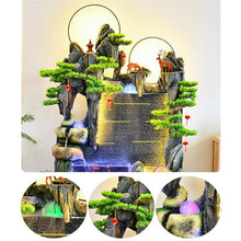GLigeT Outdoor Water Fountain Large Rockery Water Fountain Decoration, Living Room Fish Tank Circulating Water Wheel Landscaping, Office Water Feature Decoration Outdoor Fountain (Size : M), Medium
