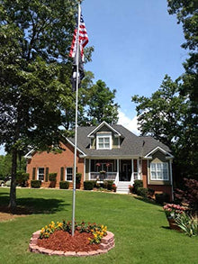 Telepole 25' Superior 1 Telescoping Flagpole 10 Gauge Aluminum Silver