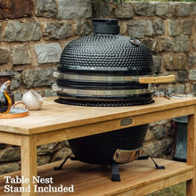 Ash & Ember 18" Kamado Grill with Table Nest Stand, 265 Sq In Cooking Surface