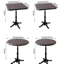 JOSOGO Vintage Bistro Table, Restaurant Table, Multi-Shape with Ornate Cast Iron Base, Sturdy & Elegant, for Cafe, Patio and Living Room(A,50cm)