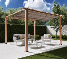 STC Valve 10' H x 11' W x 11' D Pergola Cocoa, Sand, White