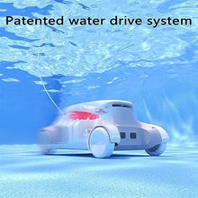 KANGJIEM Automatic Robotic Pool Cleaner, Cordless Pool Vacuum, Dual-Drive Motors Self-Parking Pool Cleaner Vacuum for In Ground Flat Pools Up to 150 Sq (Lasts 240 Mins)