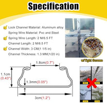 RENLXFI PVC Coated Wire and U-Channel with Seal Tight Screws & Connector, Greenhouse Track and Wiggle Wire for Poly Film Shade Cloth Attachment, Reusable(25 Set)