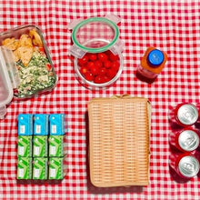 Imitation Rattan Picnic Basket – Portable Outdoor Insulated Thermal Storage Box for Camping, Picnics, and Road Trips