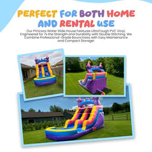 Princess Inflatable Water Slide for Kids and Adults with Splash Pool, Commercial Grade Backyard Water Park with Castle Design, Outdoor Fun, Wet or Dry Play, 21ft x 9ft x 12ft – with Blower