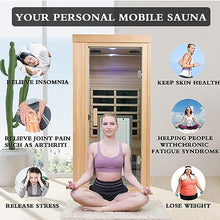ZCBYBT 1 Person Sauna, Indoor Sauna Room for Home, with LCD Display and 1 LED Reading Lamp, for Relieve Fatigue