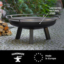 Ember 24" Cooking Fire Pit with Grill Plate Attachment, Wood Burning Fireplace for Backyard Grilling Campfire for Camping, Medium Outdoor Medium Steel Firepit by Good Directions