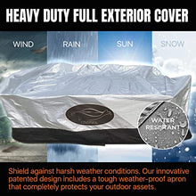CoverSeal Patio Furniture Cover with Weighted Ground Conforming Apron Seal - Water Resistant Rectangular Outdoor Furniture Covers for Outdoor Table and Chairs - Large 150 L x 44 W x 60 H in