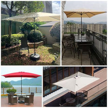 PUCNHZYNW Replacement Canopy for 3x2m Rectangular Patio Umbrella 6 Ribs Waterproof UPF30+ Outdoor Sunshade Cover for Garden Beach and Terrace Use