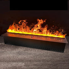 Fireplace 3D Simulation Flame Background Wall Stove, 3mm Ultra-thin Panel, Intelligent Water Filling, High Flame, Electronic Steam Humidifier 3D Fireplaces ( Color : Single color , Size : 200cm )
