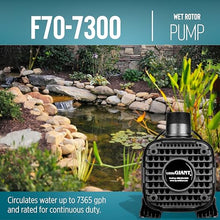 Little Giant 566729 7365 GPH Wet Rotor Pump with 40-Ft. Cord for ponds up to 7300 Gallons, Black, F70-7300
