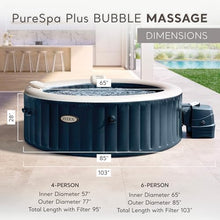 Intex PureSpa Plus Portable Bubble Jet Spa Inflatable Hot Tub with 2 Headrests, Insulated Cover, and Spa Filter Replacement Cartridges (6 Pack)