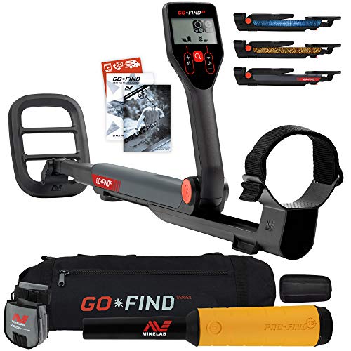 Minelab GO FIND 22 Metal Detector Bundle with PRO FIND 15, Black Transport Bag, Finds Pouch