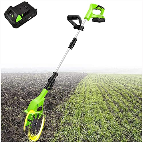 Garden Tiller,Cordless Rotavator, Cordless Garden Tiller Rotavator with Rechargeable Battery and Charger,Handheld Electric Cordless Front Tine Soil Cultivator
