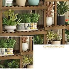 MIIKHI Plant Stands,Flower Shelf Multi Layer Indoor and Outdoor Wood Balcony Shelf Floor Type Living Room Succulent Potted Plant Racknishings/Wood Color/Small