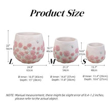 Resin-Stone Composite Pots for Plants, Vintage Plant Pot with Drainage Hole, Classic Flower Pot, Outdoor Large Planter for Gardening, Hotel Decoration(Marble-White,Large)