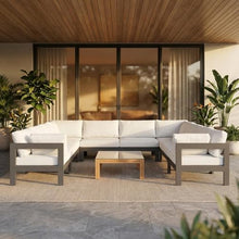 Outdoor Escape White Fabric Outdoor Patio Modular Sectional with Weather-Resistant Cushions, Spacious Seating, Contemporary Style for Outdoor Living Spaces