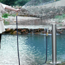Stainless Steel Freestanding Garden Water Column with Faucet Outdoor Water Dispenser Hydrant for Garden Irrigation and Washing, E Style-86 * 10.5cm
