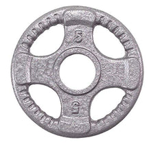 Body-Solid (OST255) Cast Iron Olympic Quad Grip Weight Plate Set Chrome Gray