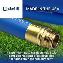 Underhill UltraMax Commercial Garden Water Hose, Lightweight Heavy-Duty Flexible, 1 Inch x 125 ft, Blue