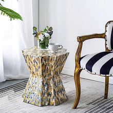 WAOCEO Side Table Small Coffee Table Sofa Side Table, Garden Stool Indoor Seating & End Table Portable Home Furniture, Accent Table Corner Table Plant Stand End Table