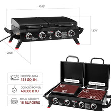 Royal Gourmet 4 Burner Propane Gas Grill and Griddle Combo with Hood