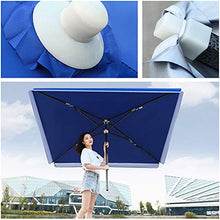 Summer Large Parasol Double Layer Umbrella Cloth, Outdoor Rectangular Folding Parasol Canopy Shade for Beach, Garden, Patio, Market, 200 x 200 cm, 220 x 180 cm (Red 2.2 m x 1.8 m) (Blue 2.2 m x 1.8 m)