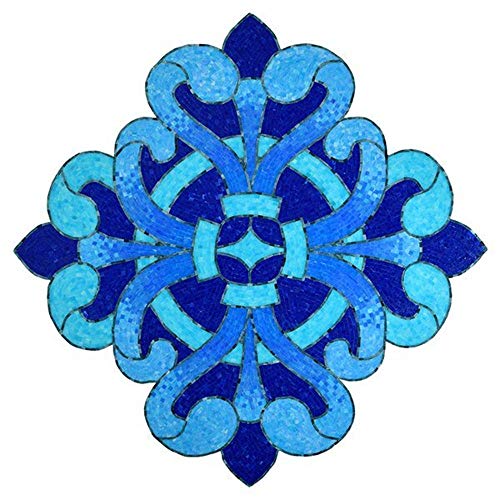 Artistry in Mosaics Glass Regal Medallion Swimming Pool Mosaic 48" x 48