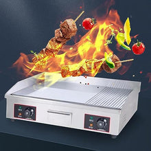 RUYICZB Electric Griddle 29 in Flat Top Grill Commercial Electric Griddles W Drip Hole Stainless Steel Flat Top Grill Hot Plate Adjustable Temperature Control 122-575℉ for Home Or Restaurant