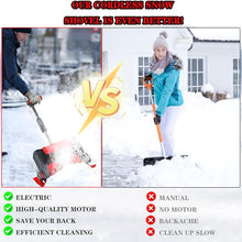 20V Cordless Snow Shovel, 12-Inch Cordless Electric Snow Blower with Adjustable Front Handle&Telescopic Pole, Snow Thrower with 2 x Battery & Quick Charger Included,3Ah×2