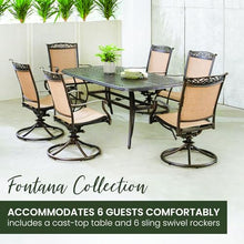 Hanover Fontana 7-Piece Outdoor Dining Set Tan
