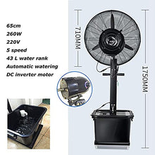 Daily Accessories Industrial Fan Oscillating Misting Fan With Leakage Protection Device 5 Speed Automatic Watering Suitable for Outdoor Factory Shopping Mall 260W 350W Low Noise