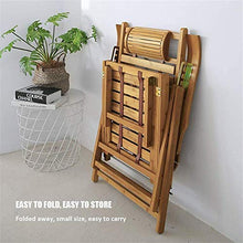 Lightweight 5-Gear Adjustable Recliner Chair Folding Natural Durable Bamboo Lounge Adirondack Seating for Outdoor Garden Patio Living Room Porch Portable Deck Recliner (Size : Bamboo Slice 3CM)