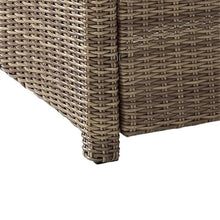 Afuera Living Outdoor Patio Armchairs, Wicker/Rattan and Steel, Gray/Brown Finish, Set of 2, Solution-Dyed Fabric Cushions, Weather-Proof, UV-Resistant, 32.5" H x 30.5" W x 31.75" D, Balcony or Porch
