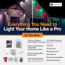 Haven Lighting X Series Genesis Roofline Kit - Permanent Outdoor House Lights - Smart App Control - HOA Friendly - Premium Plug and Play Under Roof Installation - Non-Track White, 300ft