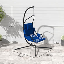 Seeheool Hanging Swing Chair with Steel Frame,Hammock Chair with Stand andCoating Cushion,for Indoor and Outdoor