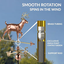 Good Directions White Tail Buck / Deer Weathervane, Pure Copper, Rooftop, Roof Décor, Wildlife