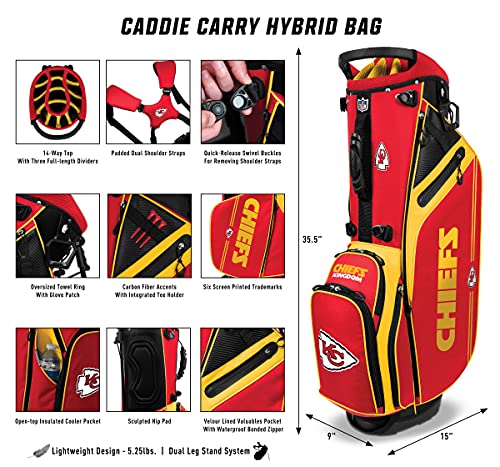 Team Effort WinCraft Los Angeles Rams Caddie Carry Hybrid Golf Bag Blue