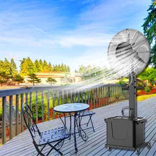 CUTPOIY Outdoor Fan with Misting, 3 Speeds, 90° Oscillation, 43L Tank, Commercial Cooling Fan for Patio Restaurant Shop, 70CM