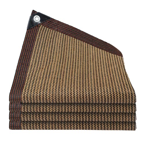 90% Shade Cloth for Garden, Heavy-Duty Sunblock Net with Grommets, UV Resistant Mesh Tarp, for Greenhouse, Patio, Pergola, Plants, Chicken Coop & Dog House, Brown