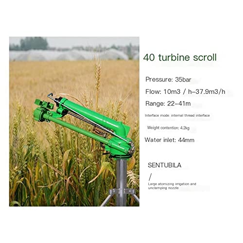 GUSTYT 360 Degree Adjustable Irrigation Sprinkler Watering Nozzle Yellow Electroplating Silver