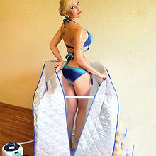 2L Portable Steam Sauna Spa Full Body Sauna Tent Portable Pot Sauna Bath Box Body Sauna Steam Cabin Home Spa with Foot Massage Board