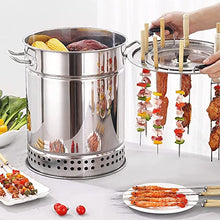 TBLOTYD Stainless Steel Veal Barbecue Smoker Grill - Portable BBQ Barrel with Rolling Basket Perfect for Outdoor Cooking & Grilling Enthusiasts