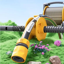 Mobile Hose Reel, Garden Hose Reel Cart Wall-mountable Water Hose with Hose, Spray Nozzle, Outdoor Portable Water Hose Reel Irrigation (Color : Yellow, Size : 40m)