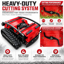DareDevil Mower Remote Control Tracked Lawn Mower, 55° Slope Climb, 22-Inch Cutting Width, 9 HP Gas Engine, 6L Auxiliary Fuel Tank, Brushless Drive Motor