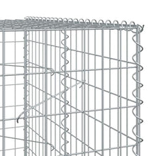 vidaXL Galvanized Iron Gabion Basket - Rectangular Outdoor Cage with Cover 413.4"x39.4"x78.7" for Decorative Landscapes and Retaining Walls