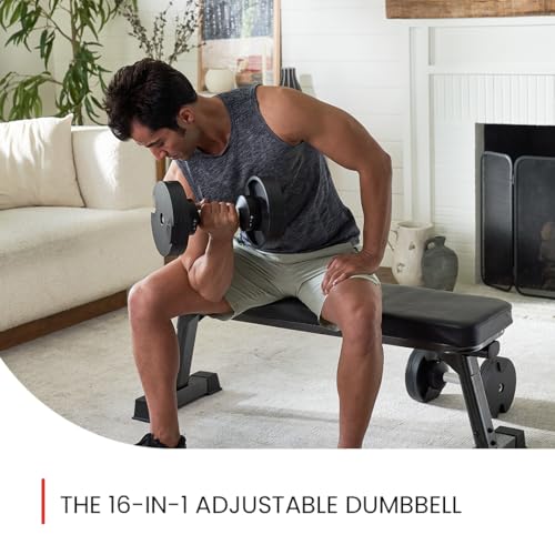 FF Finer Form NUOBELL Adjustable Dumbbell Pair 5-80 lbs Ash