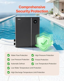 VEVOR 88850 BTU Inverter Pool Heat Pump, All-DC Technology Electric Heater for In-Ground Pools up to 22,454 Gal, WiFi & App Remote Control, Smart Multiple Protection for Year-Round Swimming